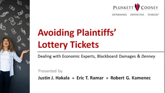 Avoiding Plaintiffs Lottery Tickets webinar