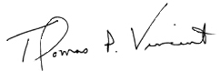 signature of Thomas P Vincent